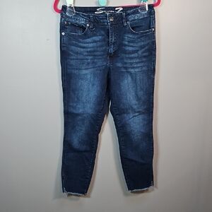 Seven7 Women's Midnight Blue High Rise Ankle Jeans